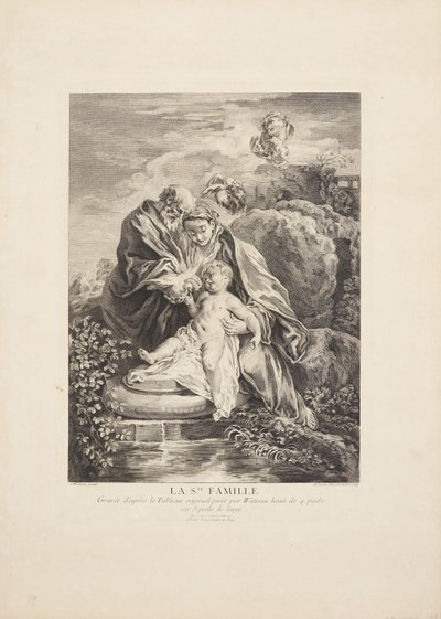 De heilige familie door Marie Jeanne Renard Dubos