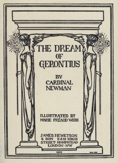 Illustratie voor The Dream Of Gerontius door Kardinaal Newman door Marie Preaud Webb