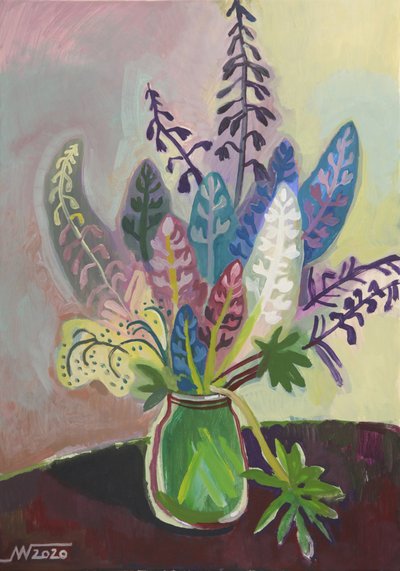 Kleurrijk botanisch stilleven door Marina Gorkaeva