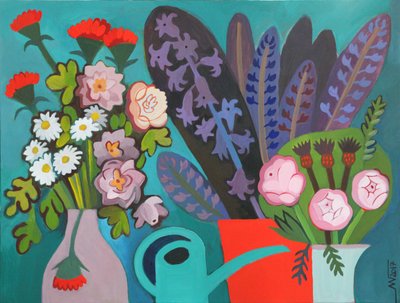 Kleurrijke, moderne bloemen door Marina Gorkaeva