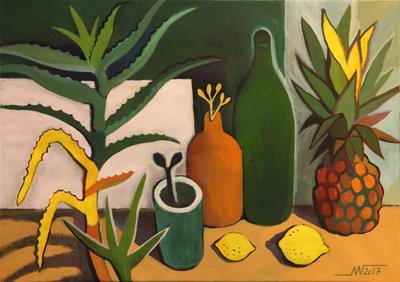 Modern tropisch stilleven door Marina Gorkaeva