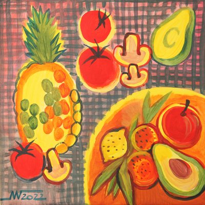 Levendig fruitstilleven door Marina Gorkaeva