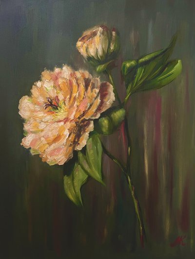 Elegante bloemrijke pioenroos door Marina Kozyr