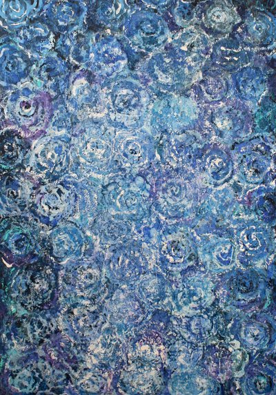 Abstracte blauwe rozen door Marina Nelson