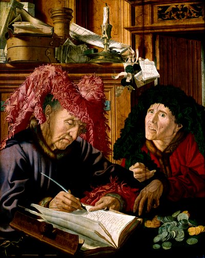 Twee belastinginners, ca. 1540 door Marinus van Reymerswaele