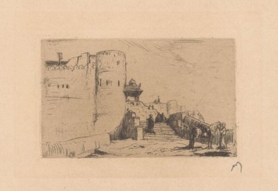 Tempelmuren in Palitana door Marius Bauer (signed by artist)