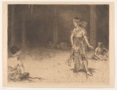 Wajang Wong door Marius Bauer (signed by artist)