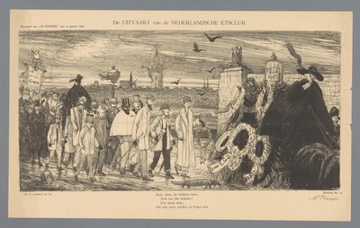De Uitvaart van de Nederlandsche Etsclub door Marius Bauer