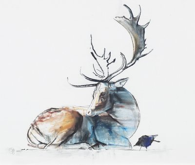 Hert en vogel, 2006 door Mark Adlington