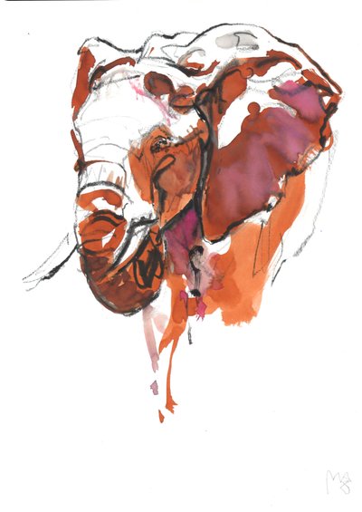 Olifantenkop Studie II, 2018 door Mark Adlington