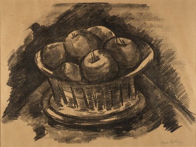 Äpfel im Korb door Marsden Hartley