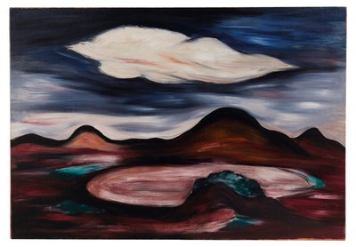Landschap met enkele wolk door Marsden Hartley