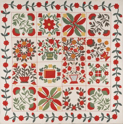 "Album Quilt", Baltimore, Maryland, ca. 1861 door Martha E. Keech