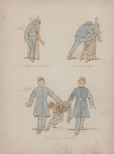 Pagina uit de Humours of Cynicus (gekleurde gravure) door Martin  Anderson