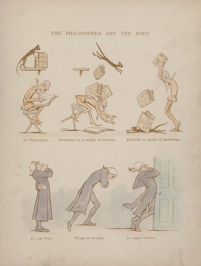 Pagina uit de Humours of Cynicus (gekleurde gravure) door Martin  Anderson