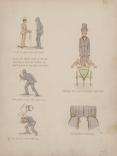Pagina uit de Humours of Cynicus (gekleurde gravure) door Martin  Anderson