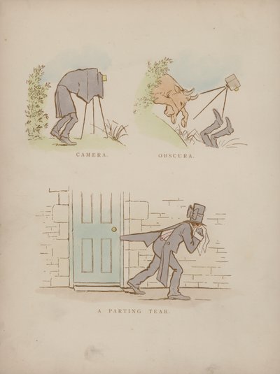 Pagina uit de Humours of Cynicus (gekleurde gravure) door Martin  Anderson