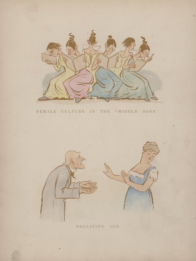 Pagina uit de Humours of Cynicus (gekleurde gravure) door Martin  Anderson