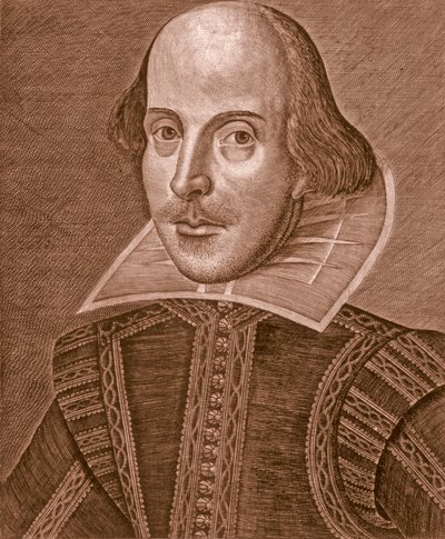 Portret van Shakespeare, 1623 door Martin Droeshout