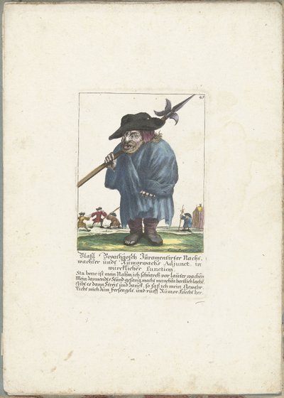 De dwerg Blaßl Broatgosch, ca. 1710 door Martin Engelbrecht (attributed to)