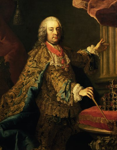 Portret van Frans I, Heilige Roomse Keizer (Nancy) door Martin II Mytens or Meytens