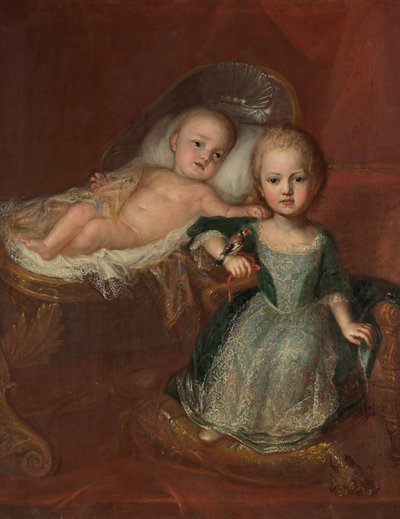 Duits: Prins Johann Theodor, zoon van Max Emanuel, met een van zijn broers Johann Theodor van Beieren en zijn broer door Martin Maingaud
