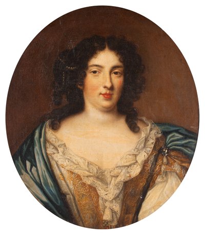 Toegeschreven aan Martin Mytens - Portret van een vrouw door Martin Mytens