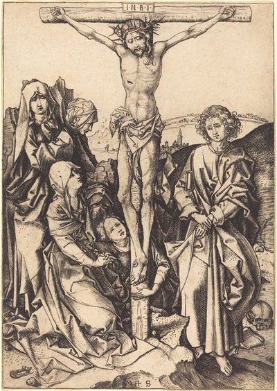 De kruisiging door Martin Schongauer