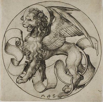 De leeuw van Sint Marcus door Martin Schongauer