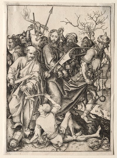 De Passie: Christus Gevangen Genomen door Martin Schongauer