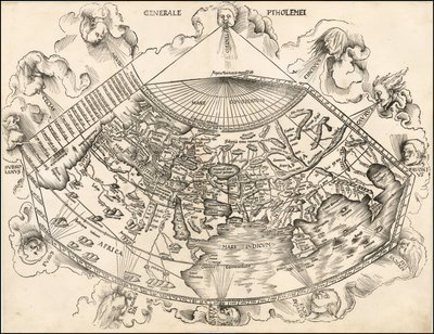 1513 Ptolemeïsche wereldkaart door Martin Waldseemüller door Martin Waldseemuller