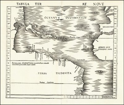 1513 Tabula Terre Negen door Martin Waldseemuller