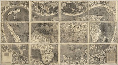 Wereldkaart Universalis Cosmographia, 1507 door Martin Waldseemuller
