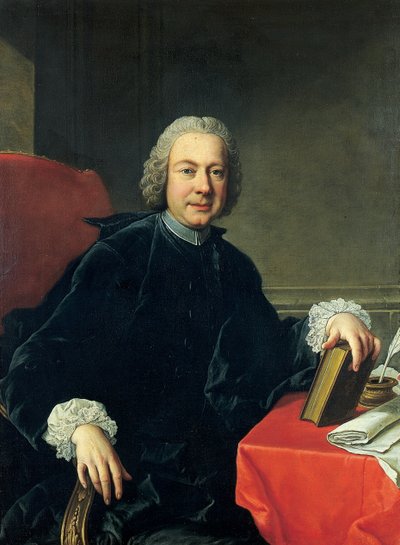 Portret van Pietro Metastasio in een soutane door Martin van II Mytens