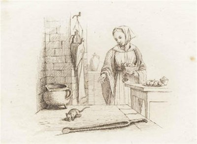 Illustratie voor "Halvhundrede Fabler voor Kinderen" van Hey door Martinus Rørbye