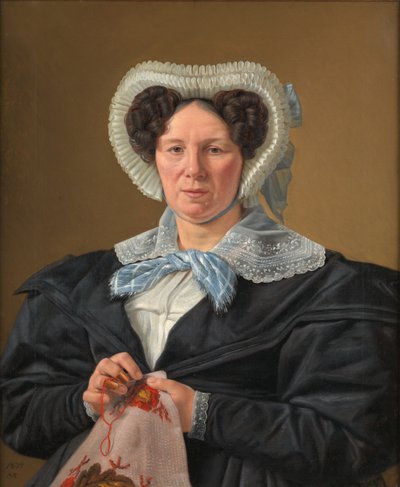 De moeder van de kunstenaar, Frederikke Eleonore Cathrine Rørbye, geboren Stockfleth door Martinus Rørbye