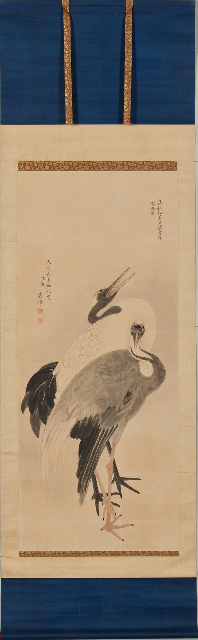 Paar Kraniche door Maruyama Okyo