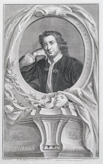 Thomas Otway, gegraveerd door Jacobus Houbraken, Amsterdam, 1741 door Mary Beale