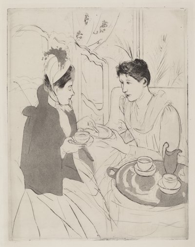 Theekransje, 1890-1891 door Mary Cassatt