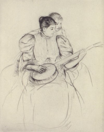 De banjoles door Mary Cassatt