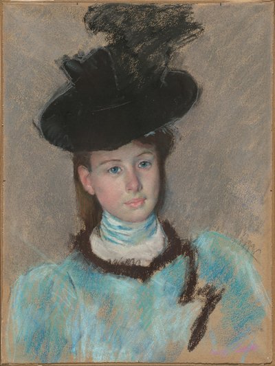 De Zwarte Hoed door Mary Cassatt