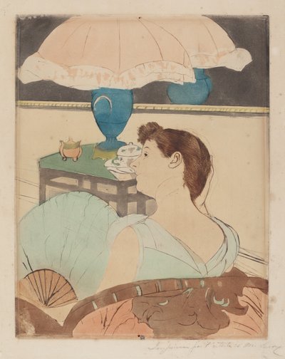 De lamp door Mary Cassatt