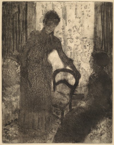 De bezoeker door Mary Cassatt