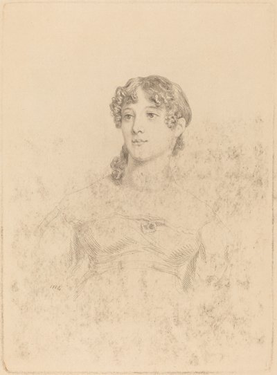 Lady Maria Hooker Toen Miss Turner op Zeventienjarige Leeftijd door Mary Dawson Turner, after Thomas Phillips