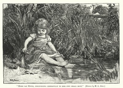 Silas Marner - Hier zat Eppie, vrolijk pratend tegen haar eigen kleine laars door Mary L. Gow