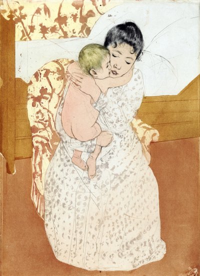 Moederlijke omhelzing 1891; door Mary Cassatt door Mary Stevenson Cassatt