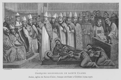 Begrafenis van St. Claire door Maso di Banco Giottino
