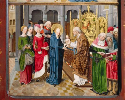Presentatie in de tempel, uit de Verhalen uit het leven van Maria door Master Aachen