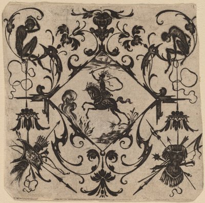 Ornament met grotesk door Master CR