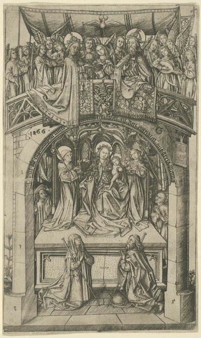 De Grote Einsiedeln Madonna door Master E.S.